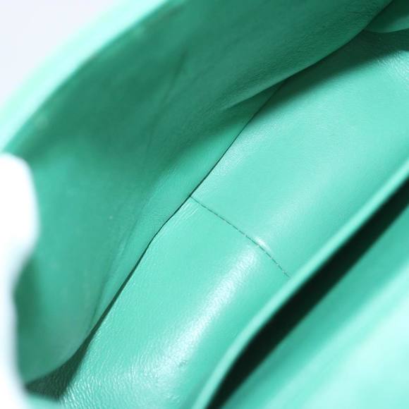 CHANEL Hand Bag Suede Green CC Auth 68731A - Picture 11 of 16